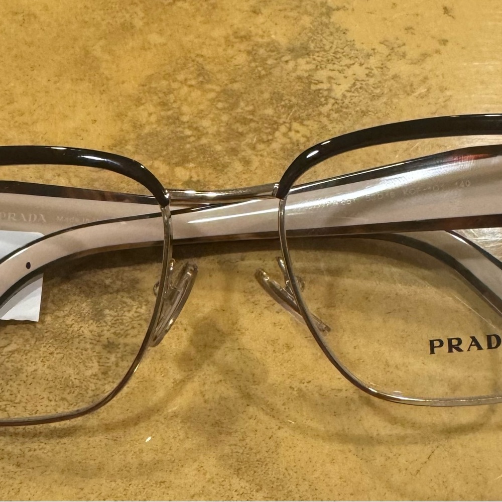 Prada Gold and Black Eyeglasses